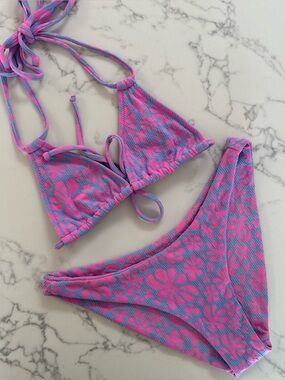 Kulani Kinis Triangle Bikini SET - Crinkle Kismet - Size XS/S